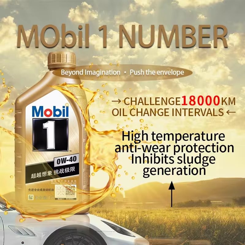 High Quality Mobil 1 Classic Performance Gold Mobil SN Grade 0W-40 Fully Synthetic Motor Oil Engine Lubricant 1L
