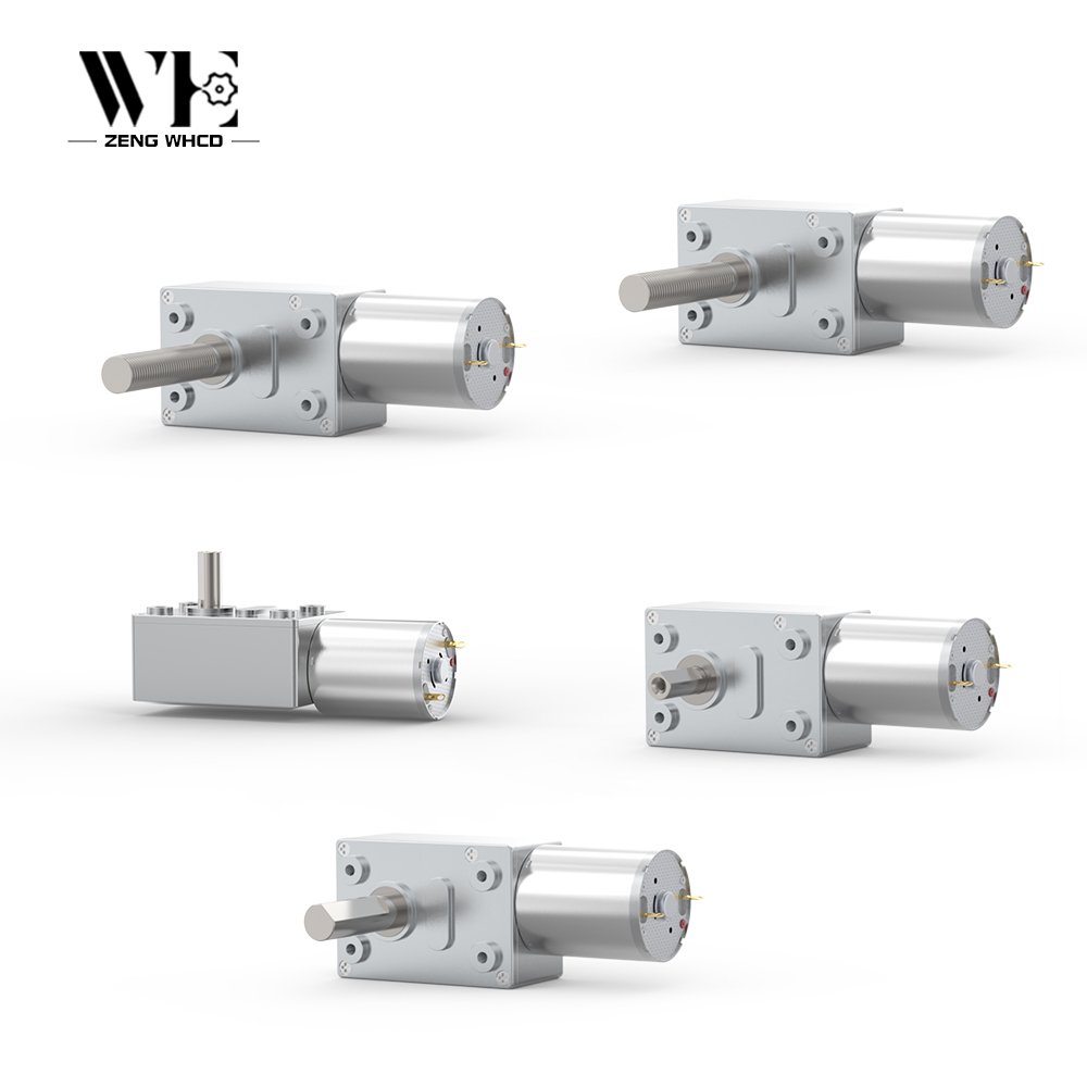 Reverse High Power Jgy 370 Self-lock Low Noise Hollow Shaft Small Dc Micro Electric Drive Worm Gear Motor 12V 24V For Winch IE 2