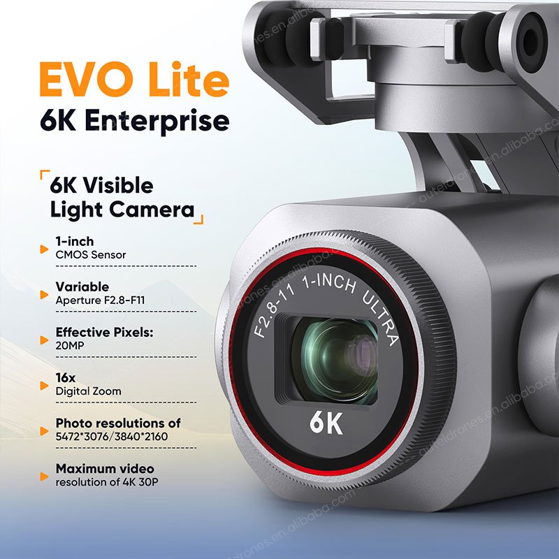 Autel Robotics EVO Lite 6K Enterprise Commercial Dron Smart UAV GPS Controle Remoto RC Drone Professional 6K Camera Quadcopter