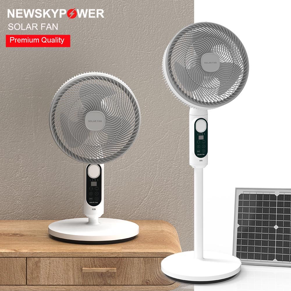 Factory Price Luxury Solar Charging Energy Fan Stand MJ-SF6 MONO USB Portable Electric Commercial AC/DC Auto Fan for Home Office