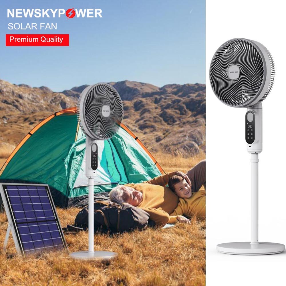 Factory Price Luxury Solar Charging Energy Fan Stand MJ-SF6 MONO USB Portable Electric Commercial AC/DC Auto Fan for Home Office