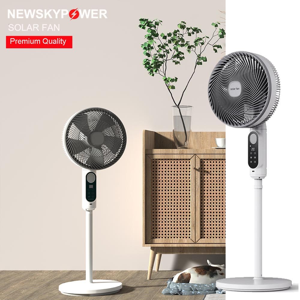 Factory Price Luxury Solar Charging Energy Fan Stand MJ-SF6 MONO USB Portable Electric Commercial AC/DC Auto Fan for Home Office