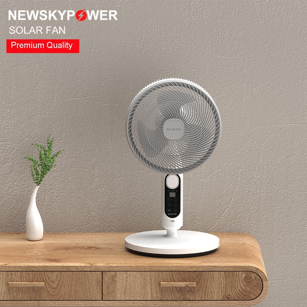 Factory Price Luxury Solar Charging Energy Fan Stand MJ-SF6 MONO USB Portable Electric Commercial AC/DC Auto Fan for Home Office