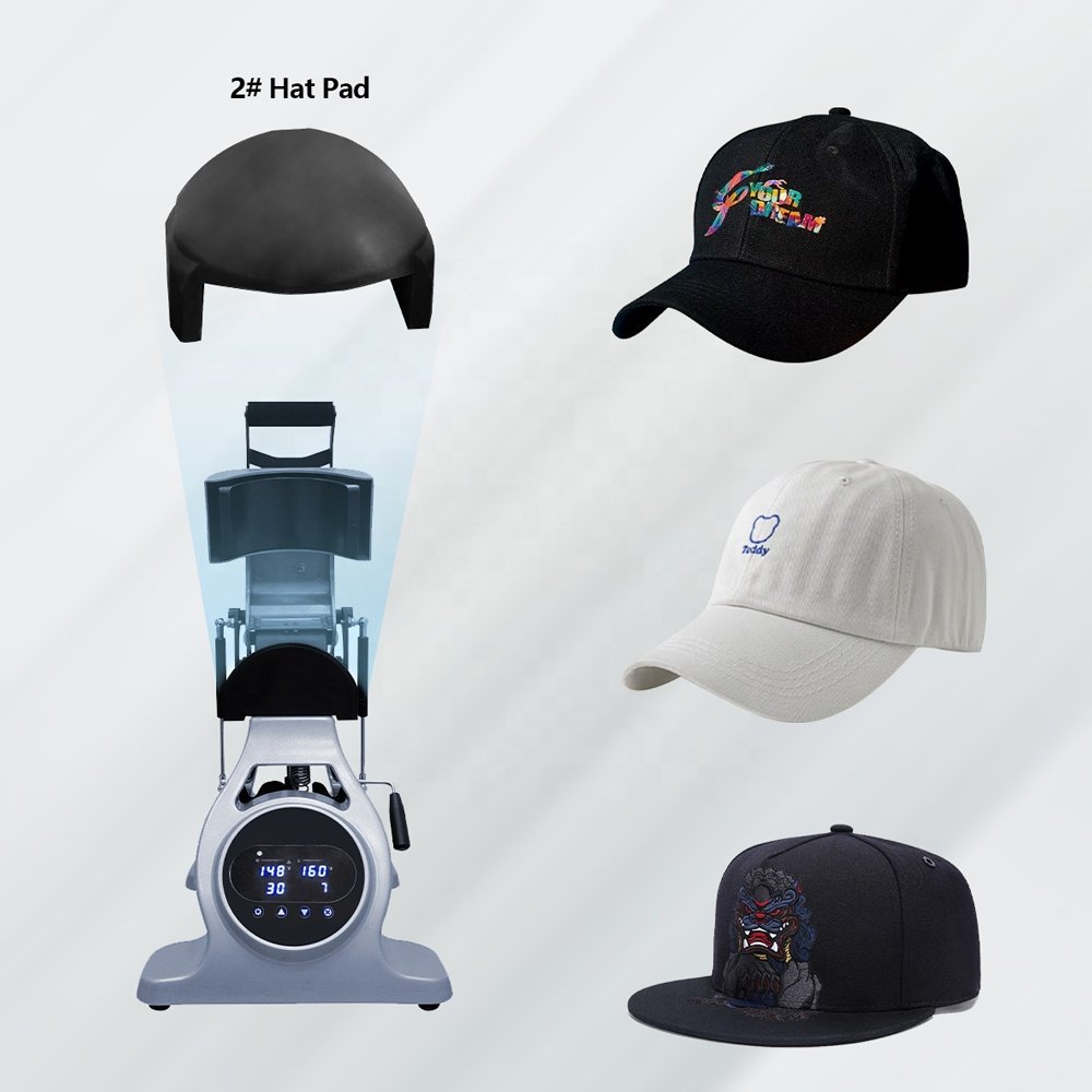 2024 Manual Grade Semi-Auto Dual Heat Press Machine Automatic Open Cap Press for Heat Transfer for Garments and Hats