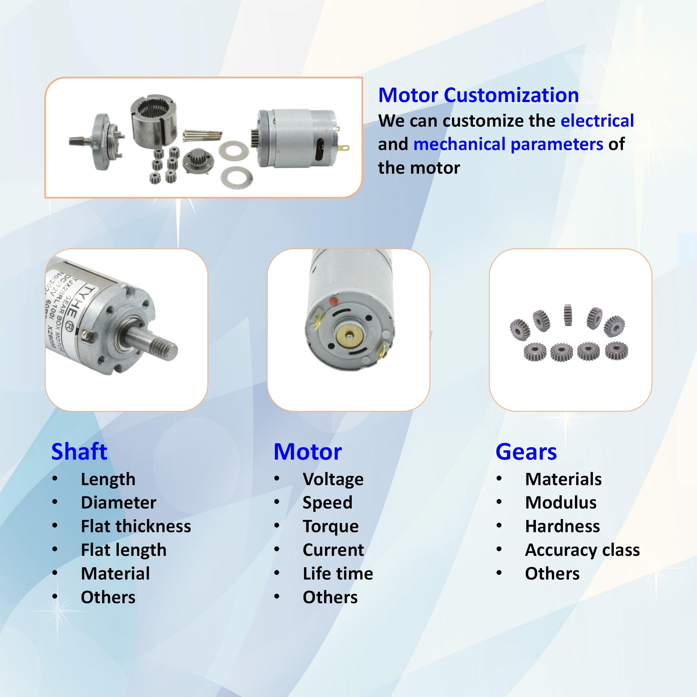 TYHE Good Price Speed Adjustable 45mm Housing 12v 24v 4500rpm 4800rpm 6000rpm 7000rpm 9000 Rpm 60 Watt Brush Dc Motor with Ce