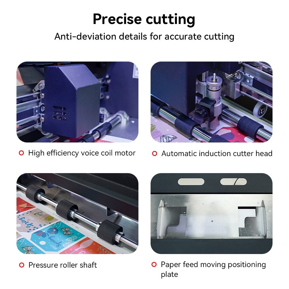 ZD350 Ultra Automatic Servo Motor 1600mm/s High Speed Paper Cutter Machine CCD Camera Kiss Full Cut A3 Sticker Cutting Machine