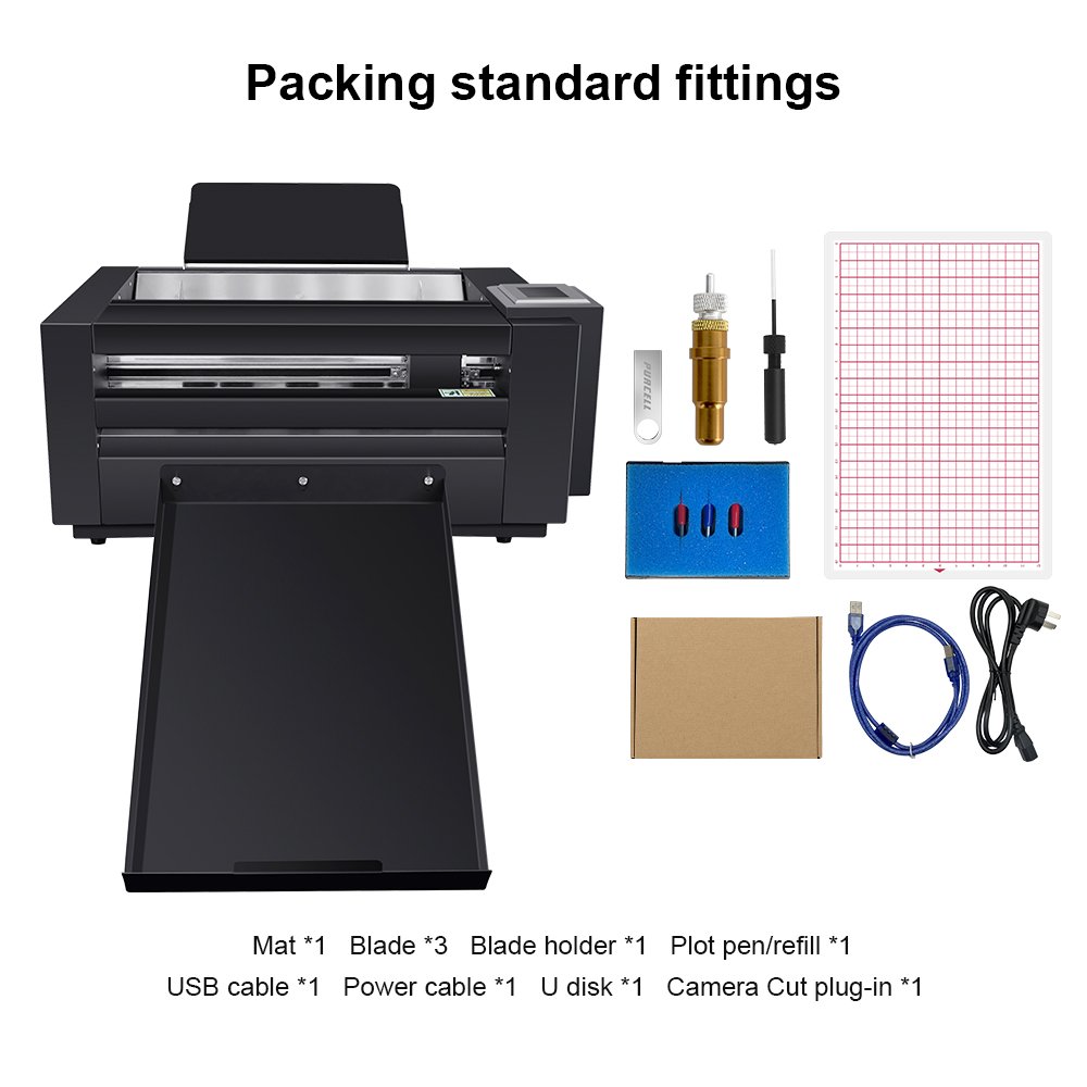 Purcell A3+ Multi Sheet Auto Feeding Label Cutting Machine CCD Camera Sticker Die Cutting Machine Label Cutter Plotter