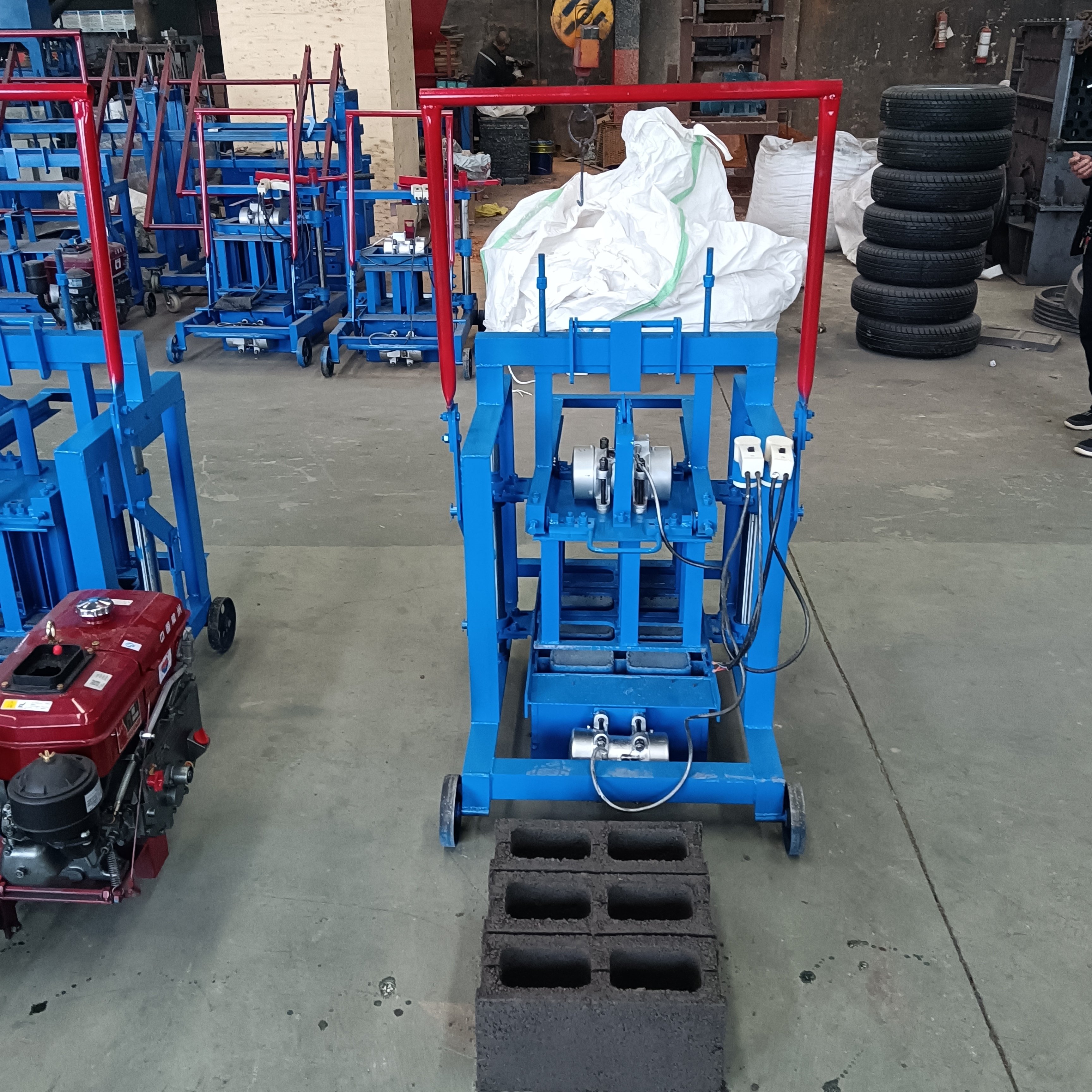 Low Cost Semi-Automatic Cement Block Making Machine Manual Interlocking Brick Machine Brick Laying Machine Price