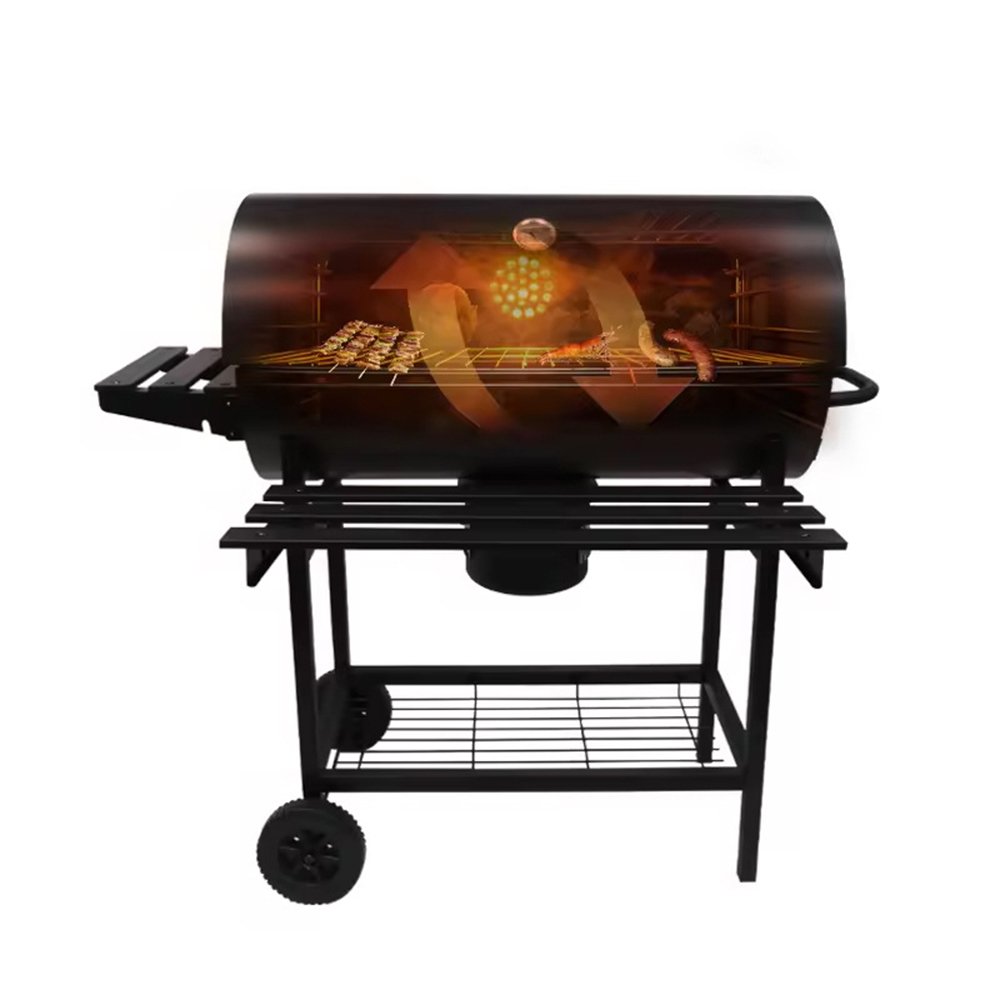 BBQ Grills Motor Electrica Auto,Smoker Stainless Steel Spit Camping Outdoor Kitchen Charcoal Rotisserie/