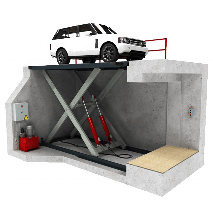 Deck Scissor Car Lift Hydraulic Modern Style Car Parking System Level Car Parking Scissor Lift