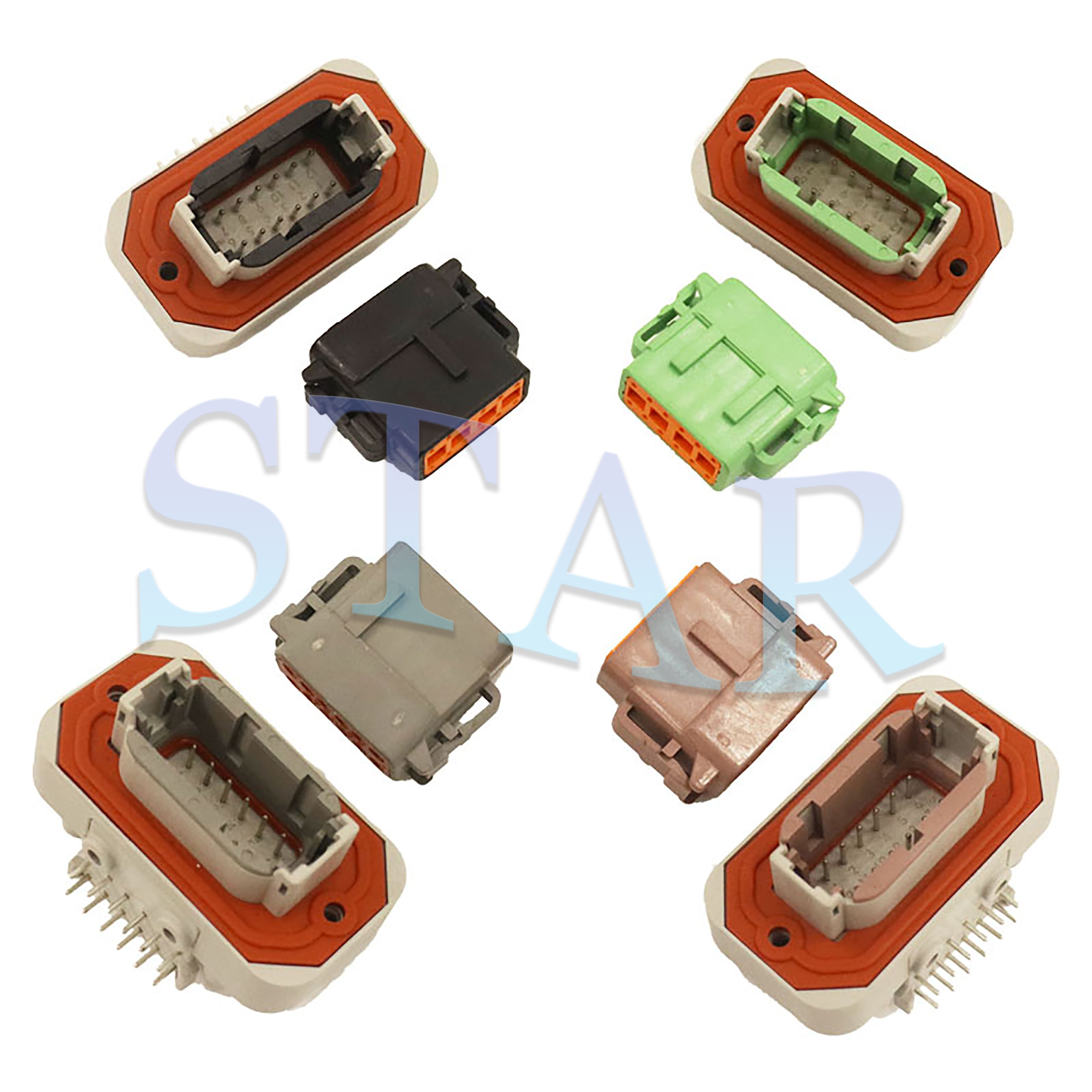 DT15-2P DT13-2P 2 4 6 8 12 Pin Deutsch DT Waterproof Electrical Male Female Automobile Connectors With Pins for Auto Motor