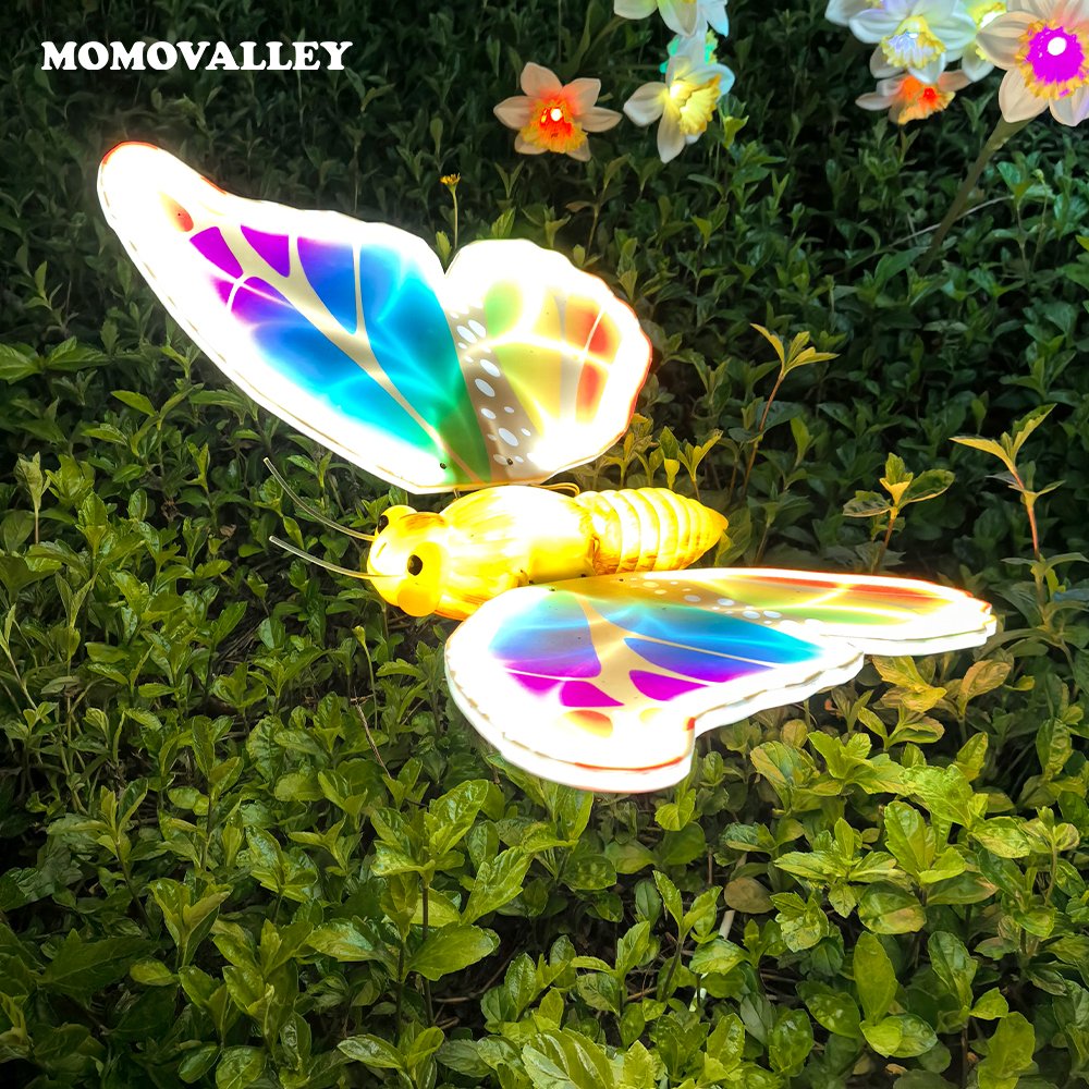 Momovalley Magical Nights Colorful Led butterfly Decor Outdoor Waterproof IP65 Lighting Garden Christmas Decoration butterfly