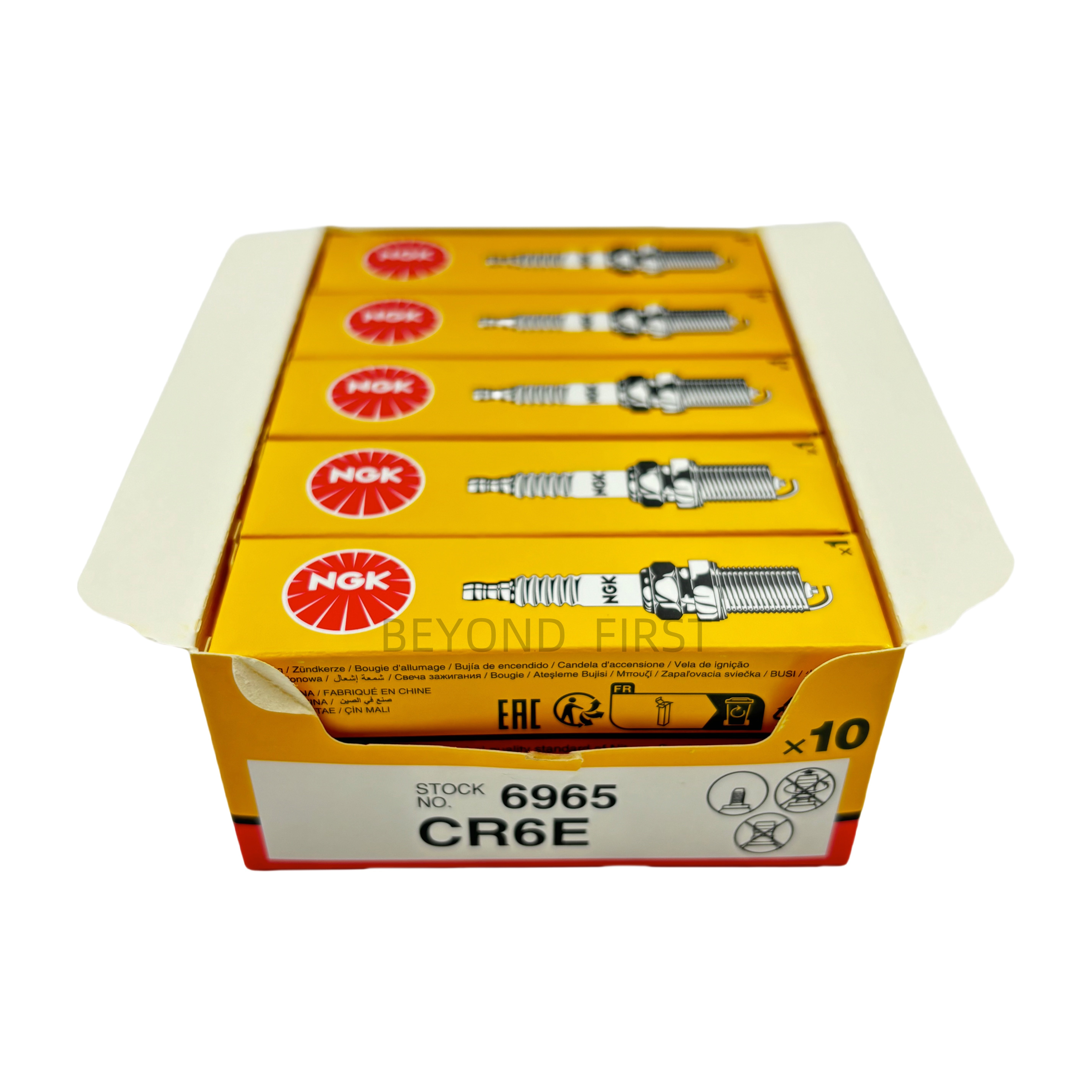 Original NGK Bujias Genuine Engine Systems Spark Plugs 6965 CR6E for Yamaha Motorcycle FZ400L 400CC