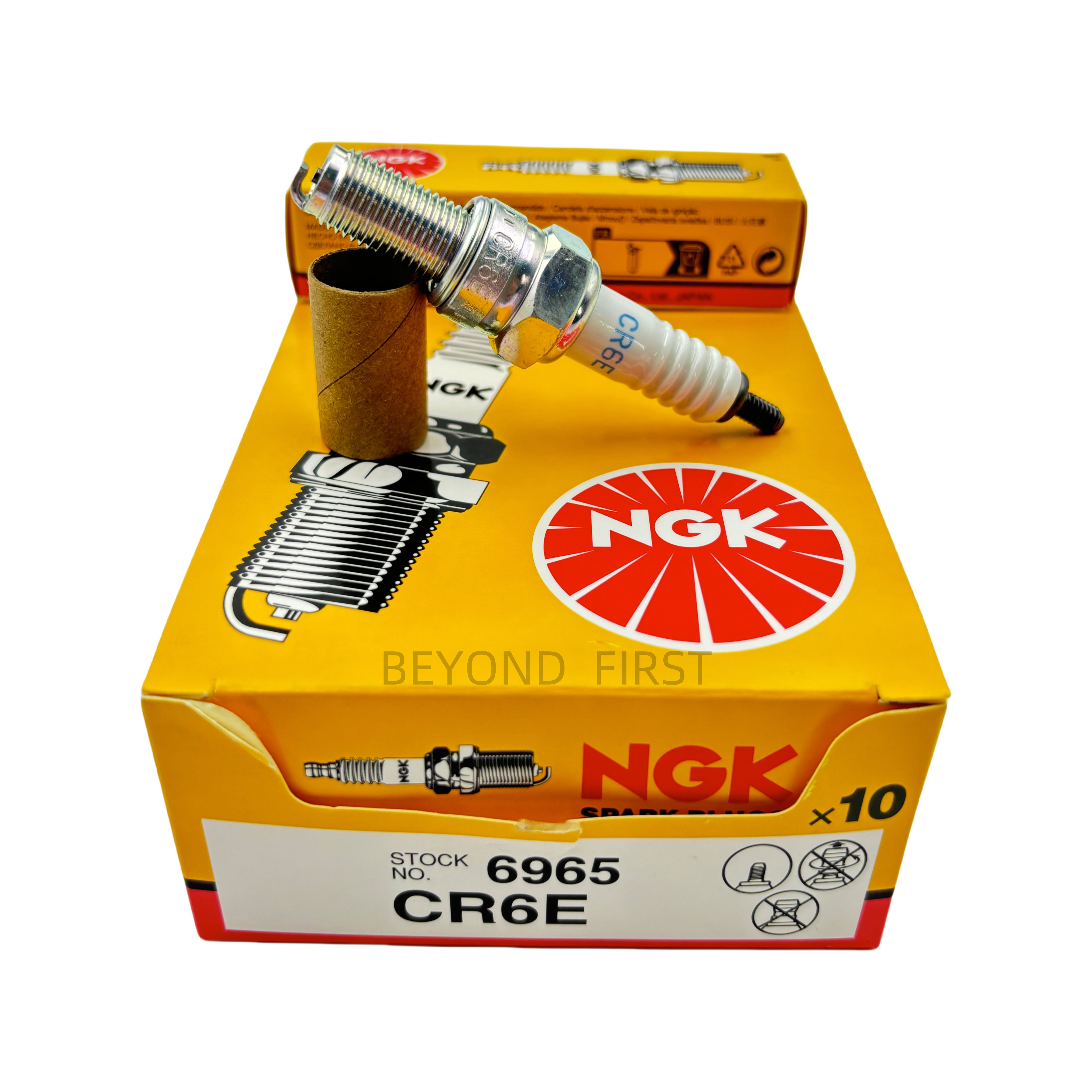 Original NGK Bujias Genuine Engine Systems Spark Plugs 6965 CR6E for Yamaha Motorcycle FZ400L 400CC