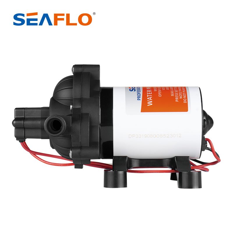 SEAFLO 115V DC Water Pump 1.8GPM 50PSI Industrial Water Booster Pressure Freezer Drain Pump Micro Diaphragm Pump