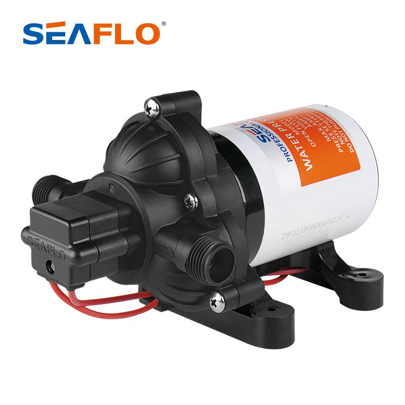 SEAFLO 115V DC Water Pump 1.8GPM 50PSI Industrial Water Booster Pressure Freezer Drain Pump Micro Diaphragm Pump