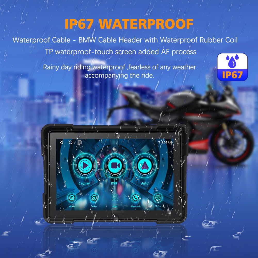Portable Motor Navigator Wireless Motorcycle CarPlay Motorbike TPMS Navigation 5 Inch Android Auto Display Car Play Interface
