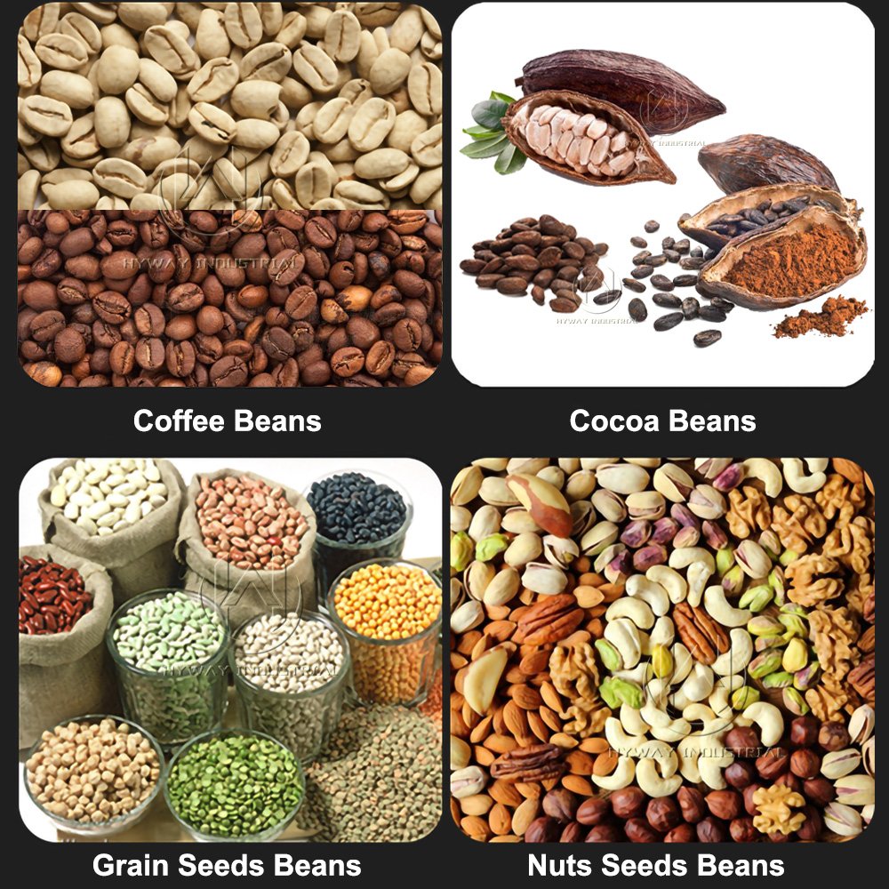 30-500kg/batch Stainless Steel Electric Gas Heating Coca Coffee Beans Grain Pistachio Soybean Seeds Nut Roaster Roasting Machine