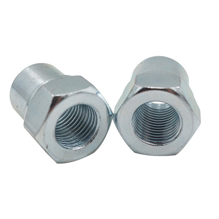 Dongguan Factory Custom Steel Zinc Coated Sleeve Hex Nuts Steel Stainless Steel Passivated Parts