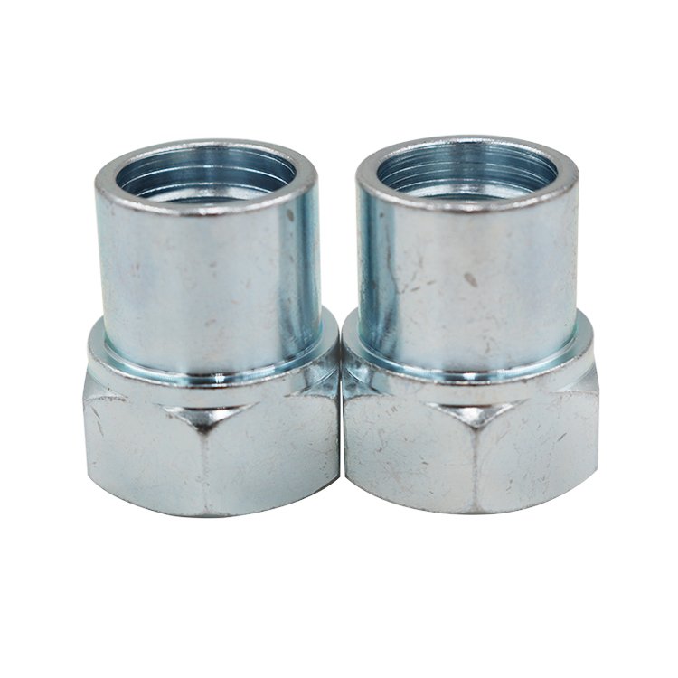 Dongguan Factory Custom Steel Zinc Coated Sleeve Hex Nuts Steel Stainless Steel Passivated Parts