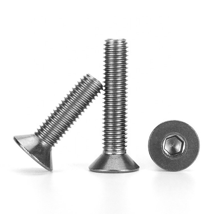 M2 M2.5 M3 M4 M5 M6 M8 Titanium Allen Head Bolts Titanium Socket Flat Countersunk Head Screws