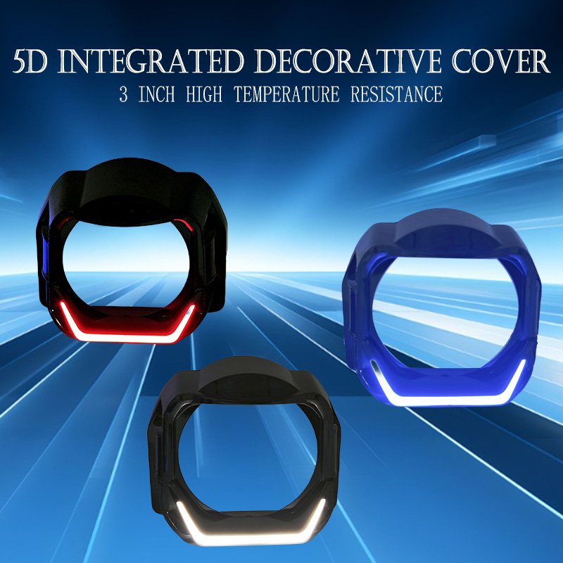 IDISON YMG High Quality 3-inch Round LED Shroud Cover Warm White Red Blue Auto Systom Headlamp Decoration Cover Lamps Halo Rings
