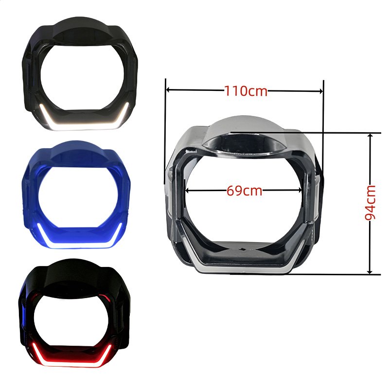 IDISON YMG High Quality 3-inch Round LED Shroud Cover Warm White Red Blue Auto Systom Headlamp Decoration Cover Lamps Halo Rings