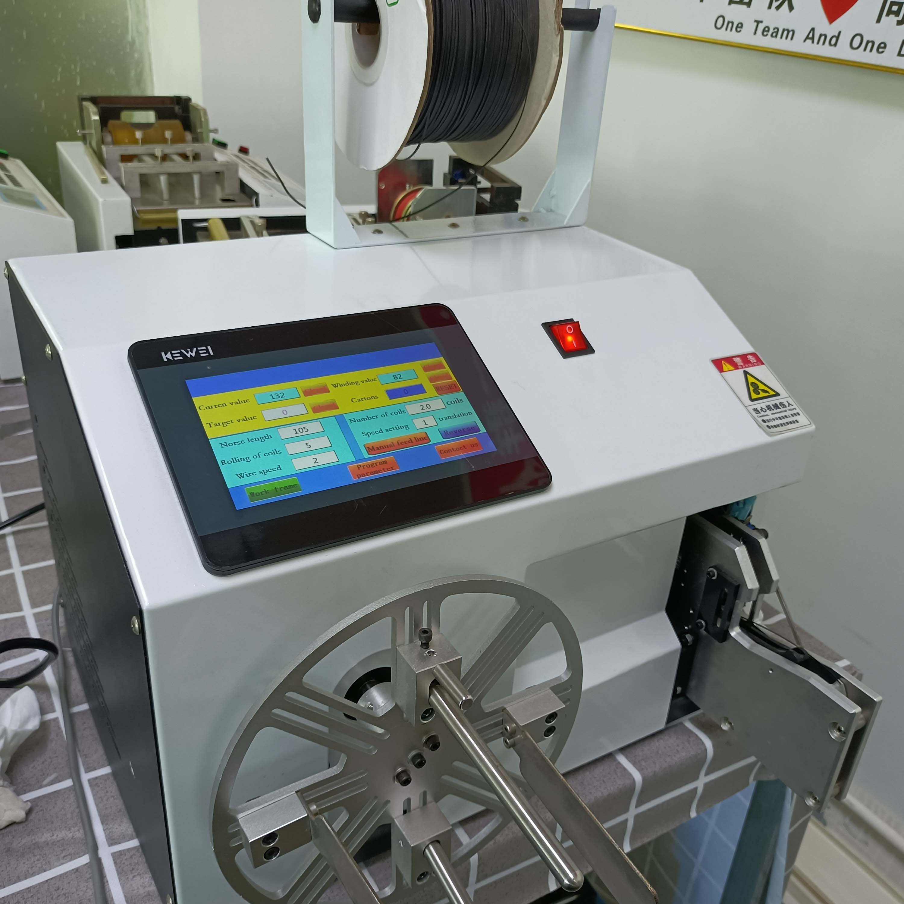 Tie Marking Machine 40Mm Electric Automatic Cnc Coil Cable Winder Auto Wire Spool Winding Machine Welding Wire