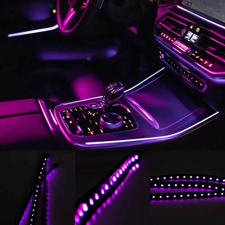 Universal 17 Pcs Auto Chase Acrylic Trim Interior Light Car Ambient Light Kit Car Interior Accessories