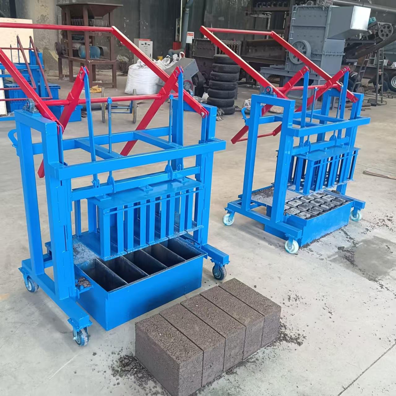 Cinder Building Hollow Egg Laying Concrete Cement Brick Moulding Block Making Machine Manual Paver Brick Laying Machine