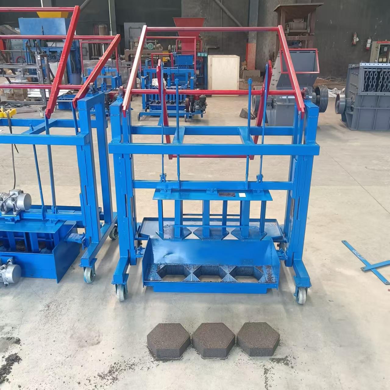 Cinder Building Hollow Egg Laying Concrete Cement Brick Moulding Block Making Machine Manual Paver Brick Laying Machine