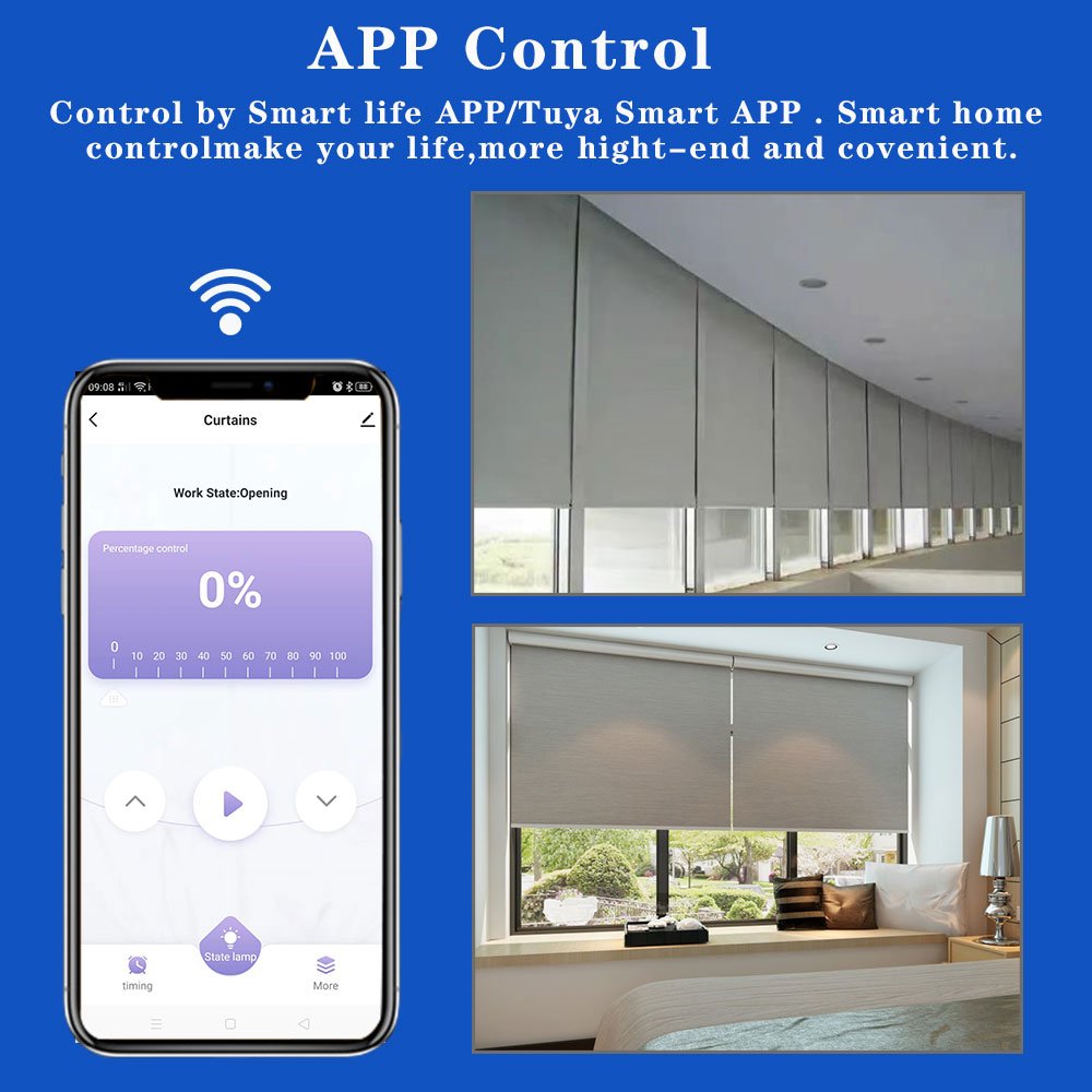 SZMYQ 38mm Tube 25mm Tubular Motor 110V 220V Home Automatic Smart Electric Curtain Motor for Roller Blinds Shades Shutter