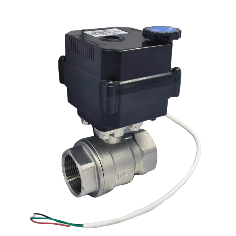 DN50 2 Inch DN40 2 Way Brass Stainless Steel PVC Plastic Electric Actuator Motorized Ball Valve for Water air Flow Control