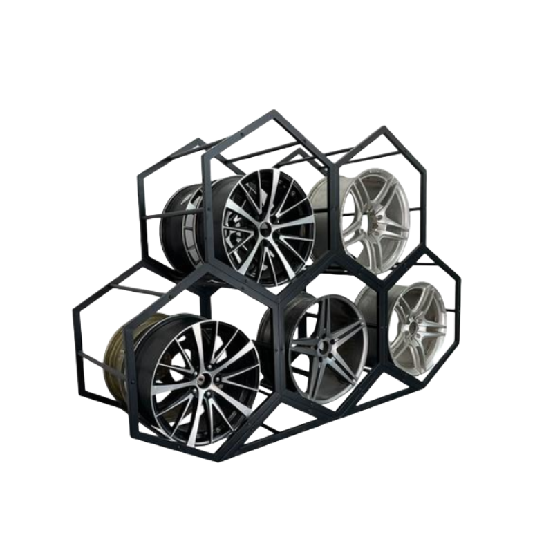 4S Shop Wheel Rim Display Stands Auto Repair Store Metal Wheel Storage Racks Wheel Hub Display Racks