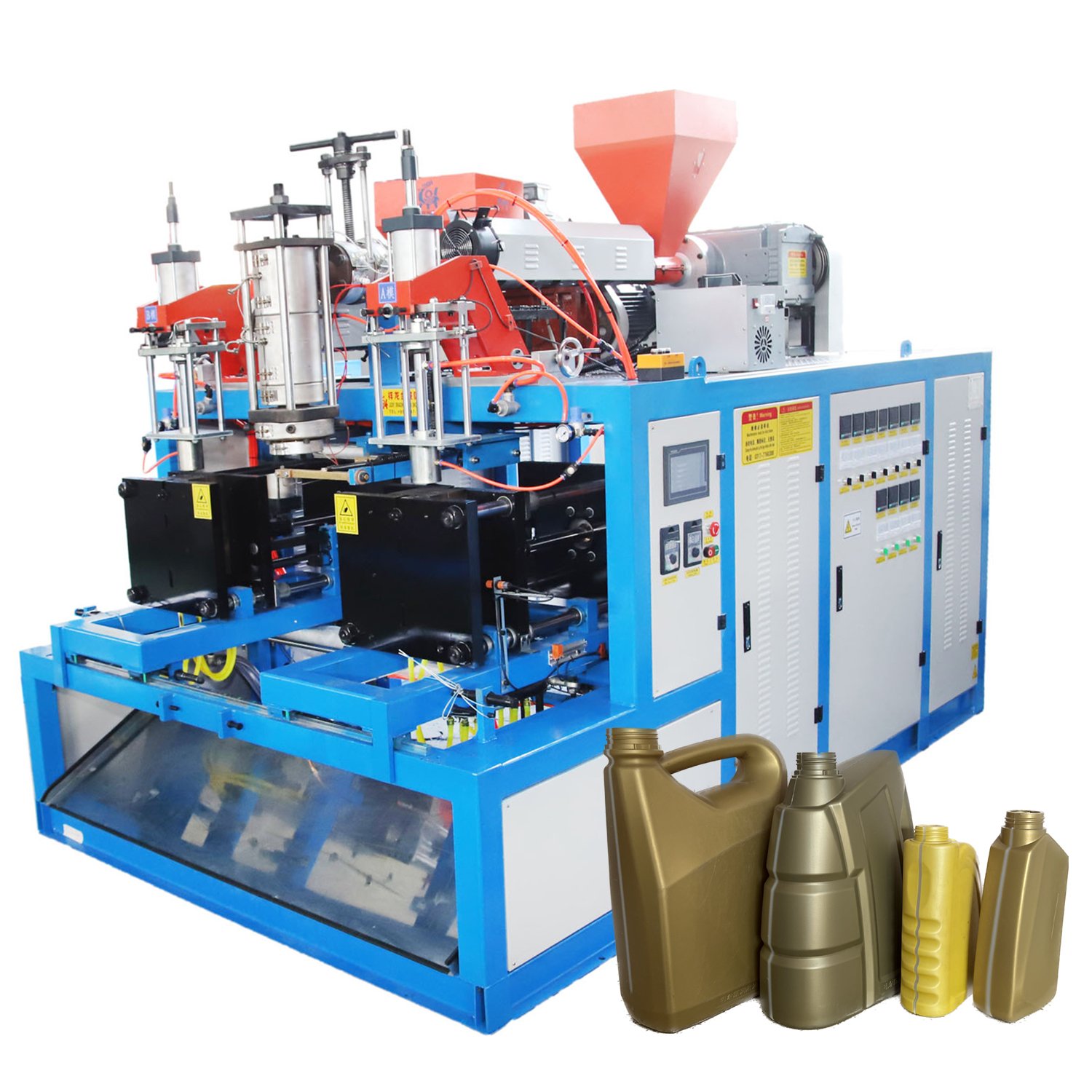 Engine Oil Stripe Lubricant Plastic Bottle Making Extrusion Blowing Blow Moulding Machines Price