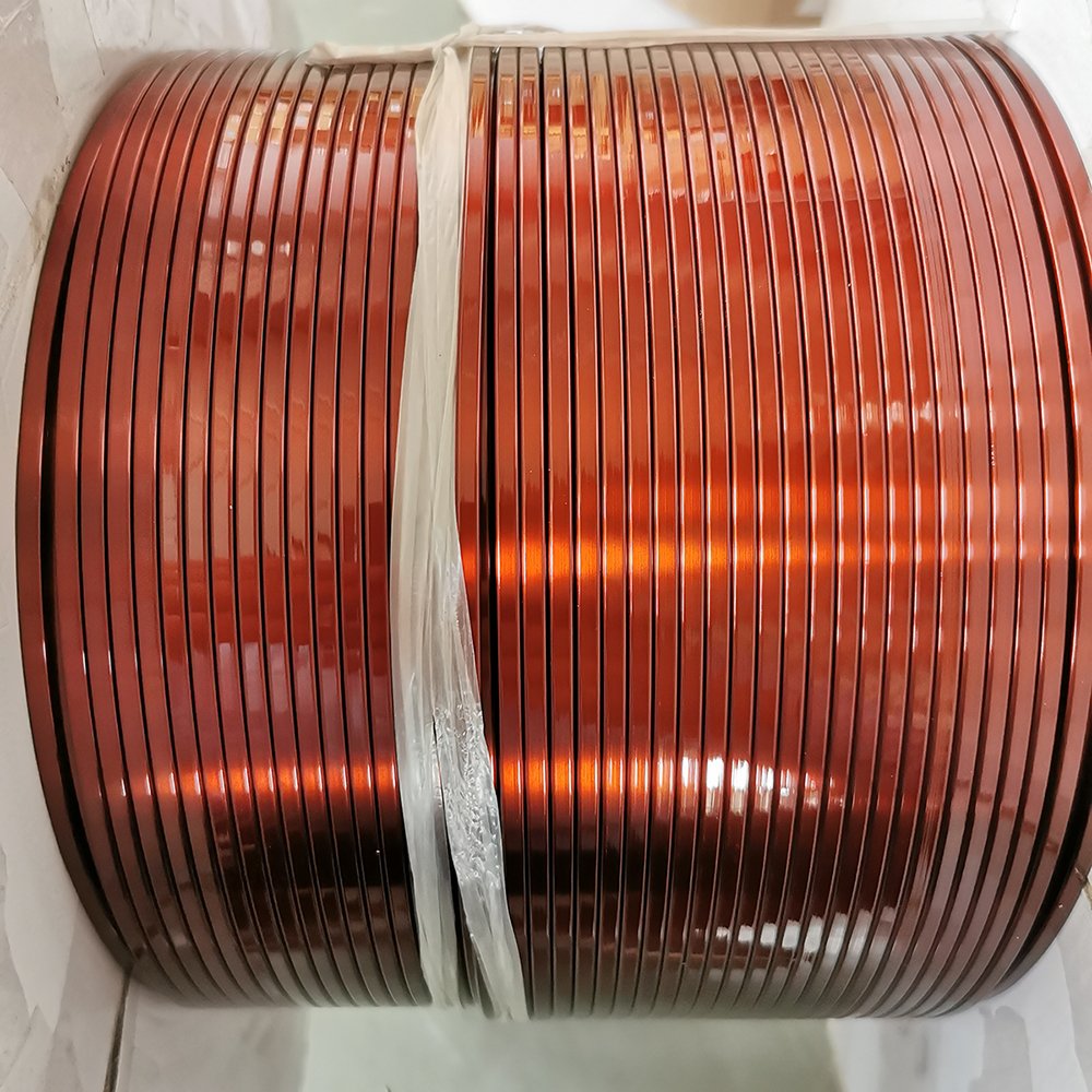 AIW 2.4mm * 0.5 mm Rectangular Enameled Copper Flat Magnet Wire for Transformer / Motor