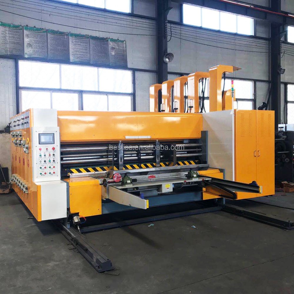 Corrugated Carton Brand logo Name Cardboard Printing Slotting Die-cutting Machine for Pizza Vegetable Fruit Furniture Box