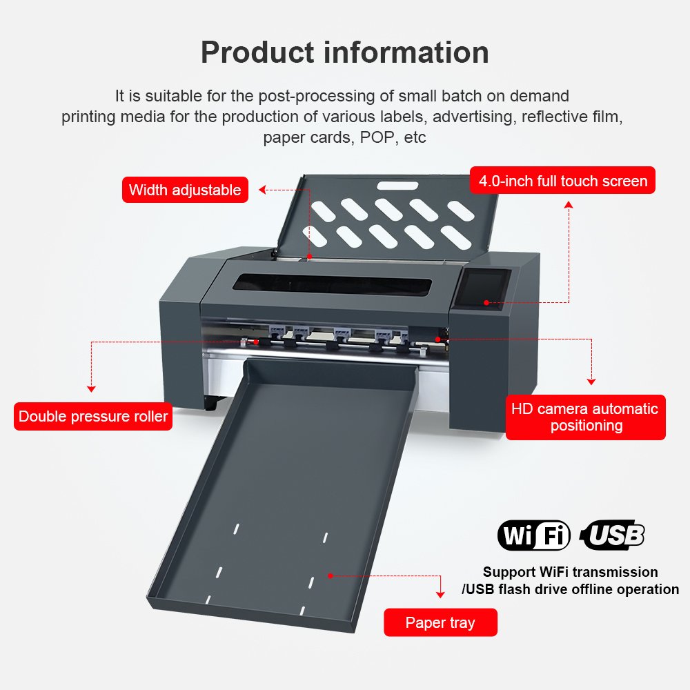 Purcell Newest Auto Feeding A3+ A3 A4 Sheet Sticker Cutter Cutting Plotter Machine for Customized 330mm Label Stickers