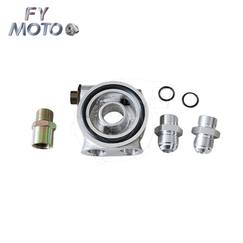 Oil Cooler Filter Sandwich Plate Thermostat Adaptor AN10 Fittings 3/4" 16-UNF Oil Filter Oil Adapter