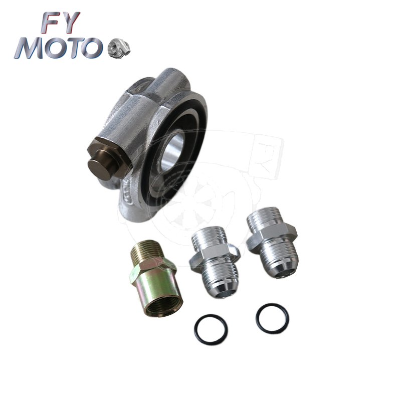 Oil Cooler Filter Sandwich Plate Thermostat Adaptor AN10 Fittings 3/4" 16-UNF Oil Filter Oil Adapter