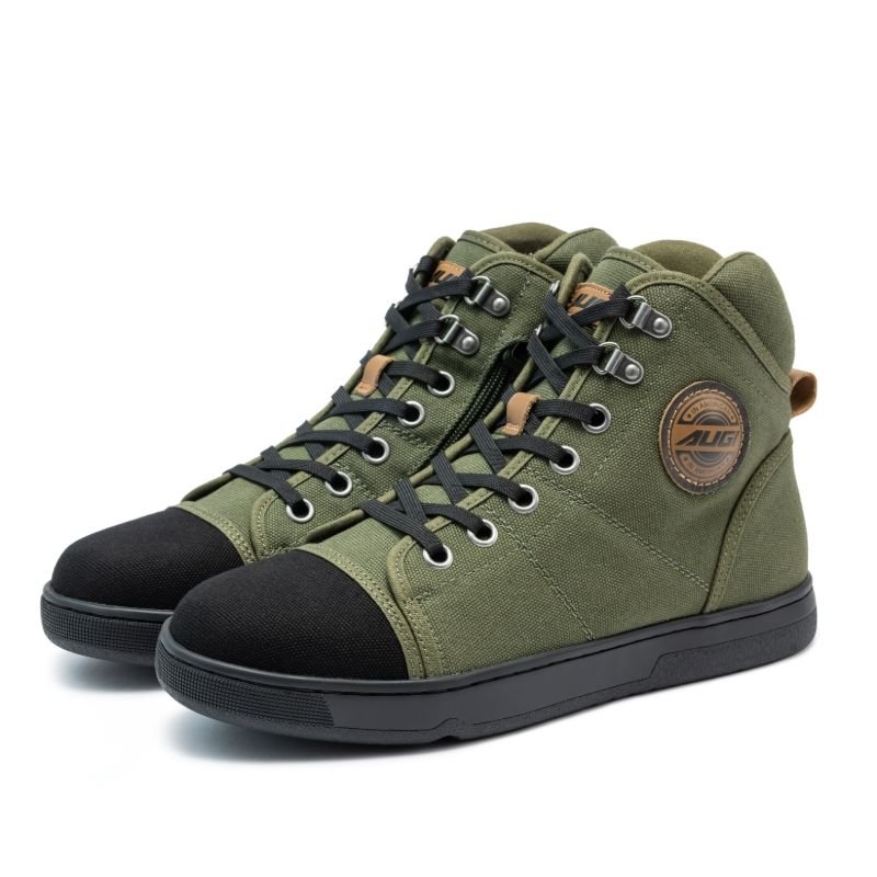 Casual Retro Street Riding Shoes Breathable Thickened Protection Canvas Fabric Cycling Boots