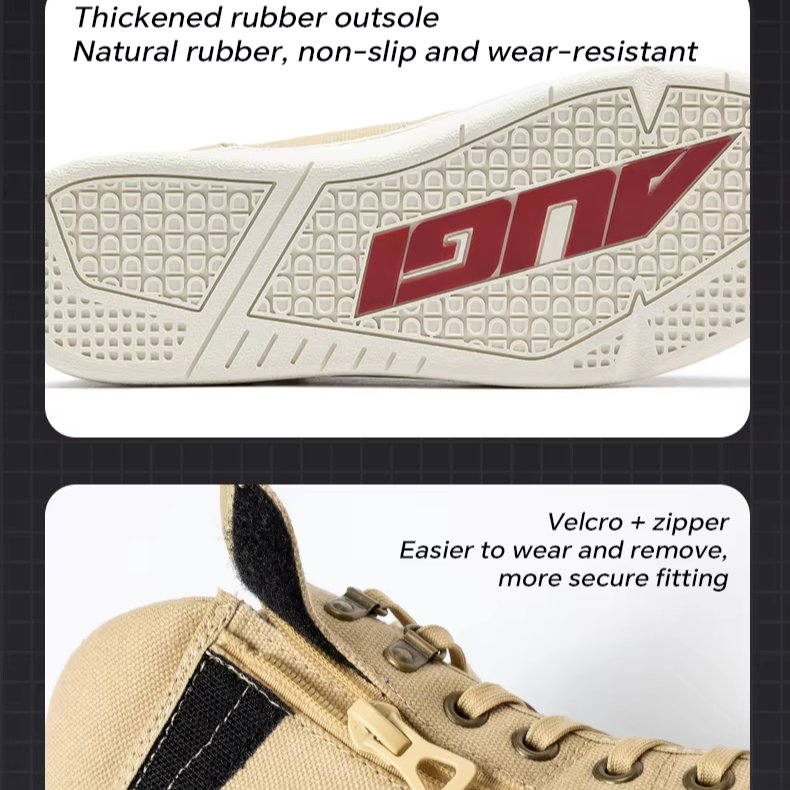 Casual Retro Street Riding Shoes Breathable Thickened Protection Canvas Fabric Cycling Boots