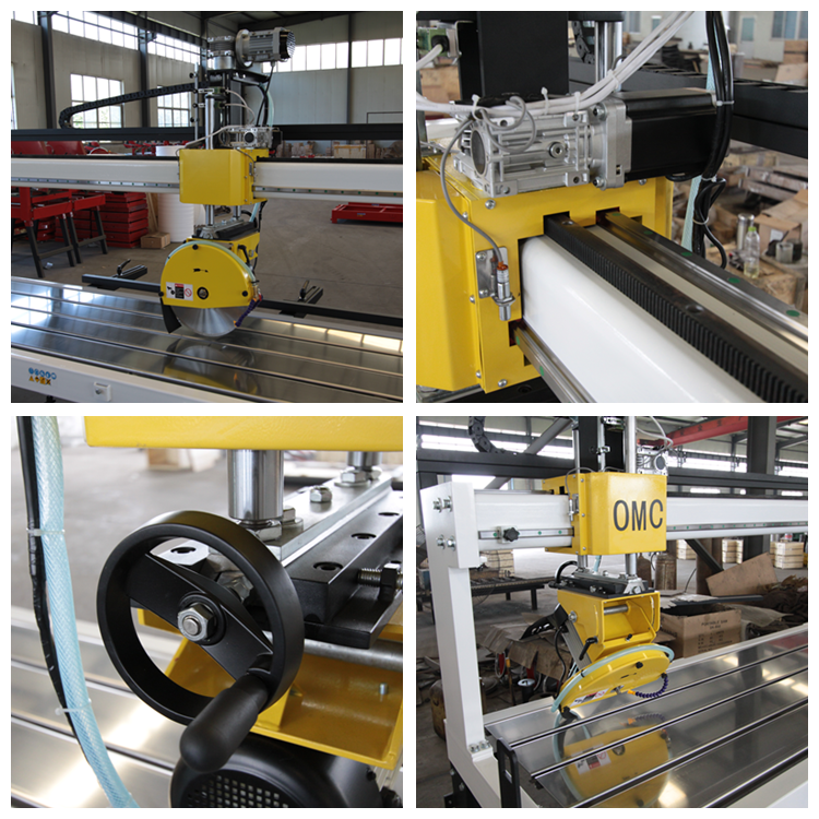 OSC-S3000 Semi-Auto Stone Cutting Machine for Granite Corian Slab Tables New Used with Core Components Motor Gear Engine Bearing