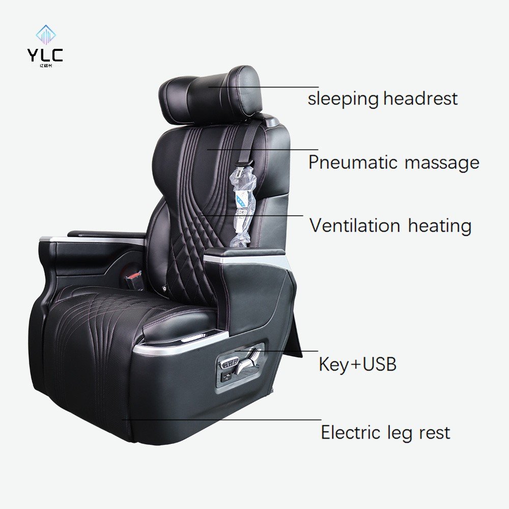 YLC Vip Luxury Electric Reclining Leather Car Seat for Hiace Coaster Sprinter Vito V Class V250