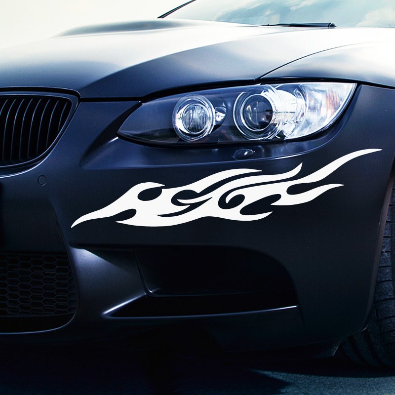 Custom Vehicle Sedan UV Proof Waterproof Vinyl Decal Yacht Boat Auto Car Hood Bumper Body Scratch Cover Flame DIY AD. Stickers