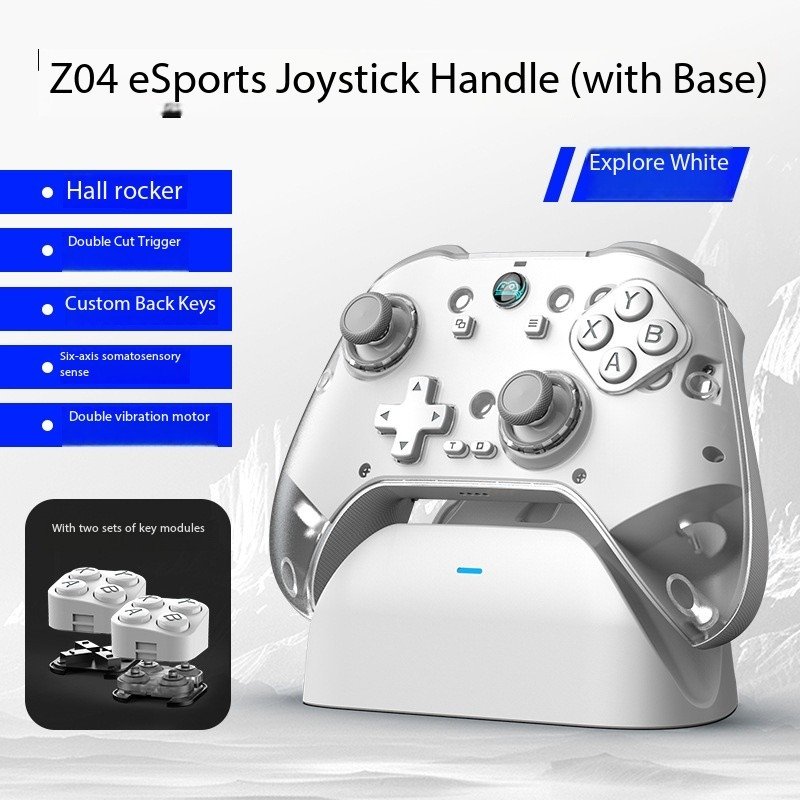 Z04 Wireless Bluetooth Controller Charging Base Magnetic Steam Wireless Gaming Controller Hall Joystick Gamepad Android/iOS/PC