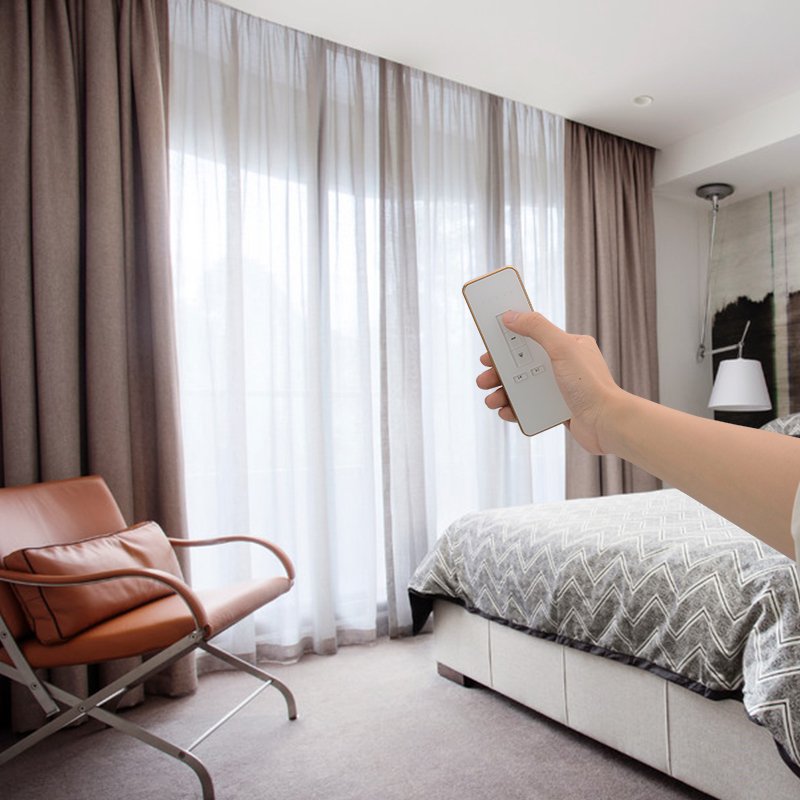Low Noise Auto Position Wireless Motorized Curtain Motor for Smart Home