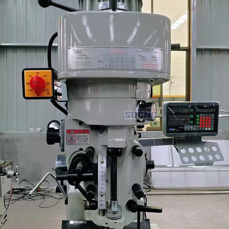 SDCNC Factory Sale Milling Machine 4H Vertical Turret Milling Machine for Metal Turret Mill Auto Feed