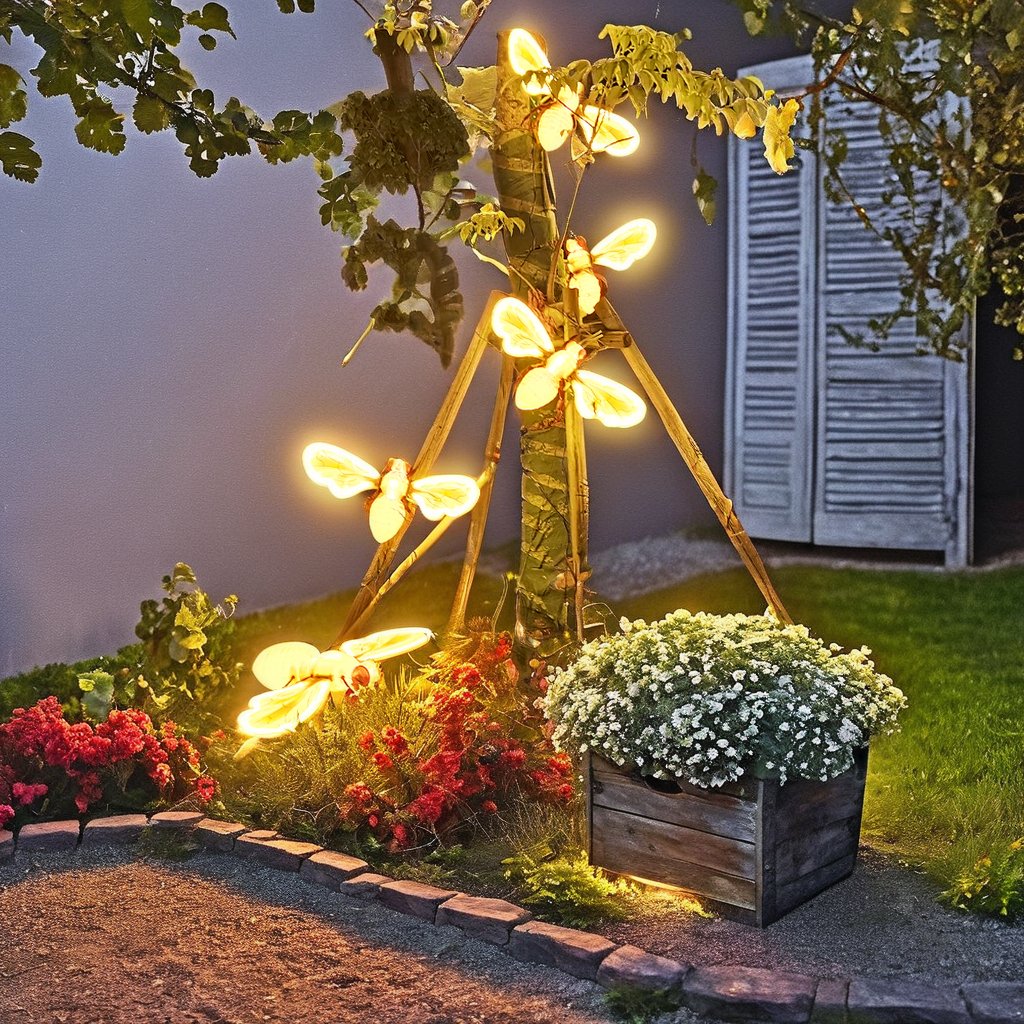 IP65 Waterproof LED Dynamic 3D Giant Ant Wings Cartoon Bee Motif Garden Landscape Lighting Outdoor Christmas Halloween