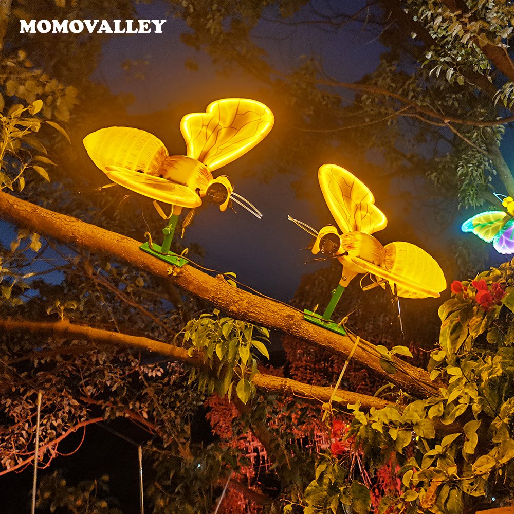 IP65 Waterproof LED Dynamic 3D Giant Ant Wings Cartoon Bee Motif Garden Landscape Lighting Outdoor Christmas Halloween